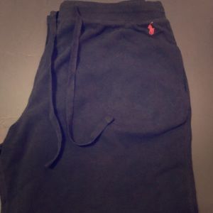 Black Polo Ralph Lauren Pajama Pants Waffle Knit